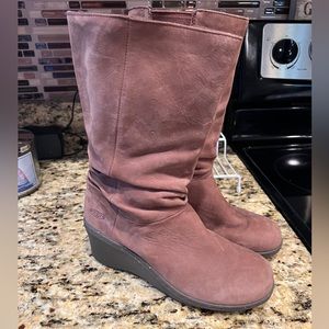 Keen Akita Brown Mid Height Leather Boots Size 7.5